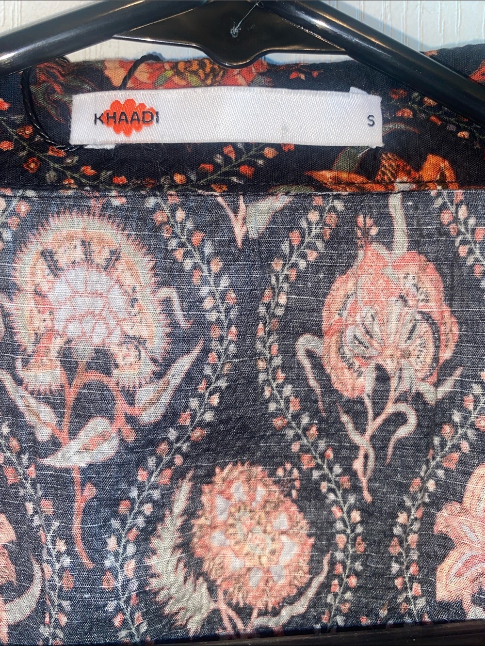 Women's Navy Floral Button-Front Top - Picture 2 of 5